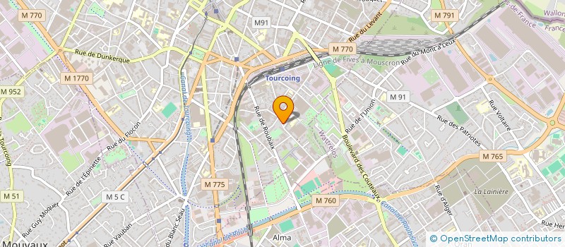 localisation de l'entreprise A/TECH à ROUBAIX