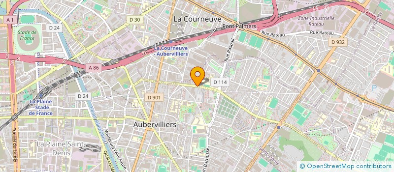 localisation de l'entreprise A TEXTILE  AUBERVILLIERS