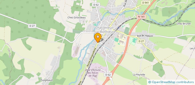 localisation de l'entreprise A TOUS CARREAUX 16 à CHASSENEUIL-SUR-BONNIEURE