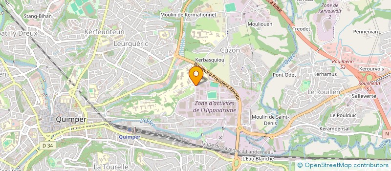 localisation de l'entreprise A TOUTE VAPEUR à QUIMPER