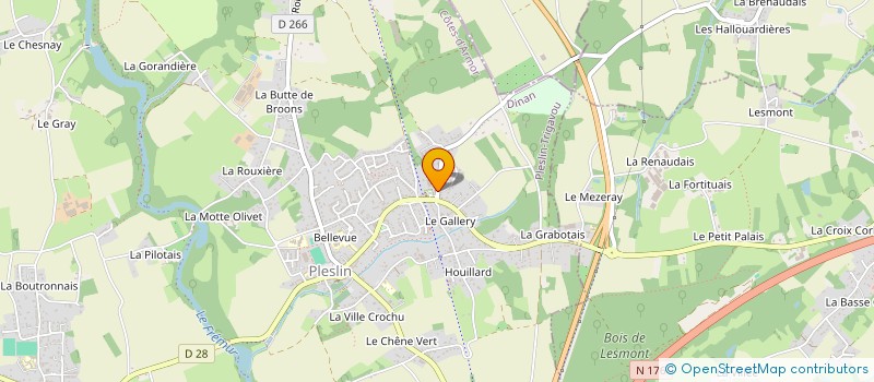 localisation de l'entreprise A TOUTE VAPEUR  PLESLIN-TRIGAVOU