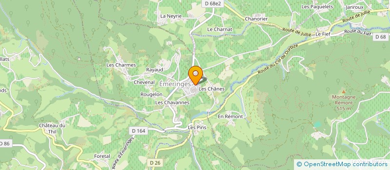 localisation de l'entreprise A TRAVERS LE BEAUJOLAIS  EMERINGES