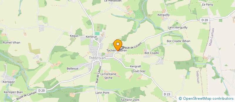 localisation de l'entreprise A TRAVERS LES CHEMINS / DRE AR WINOJENN  TREBRIVAN