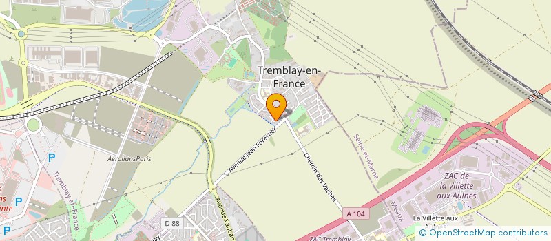 localisation de l'entreprise A U G P à TREMBLAY-EN-FRANCE