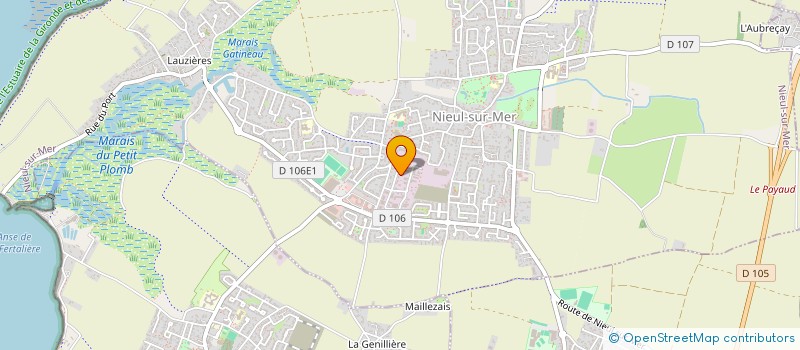 localisation de l'entreprise A.U.M. MENUISERIE  NIEUL-SUR-MER