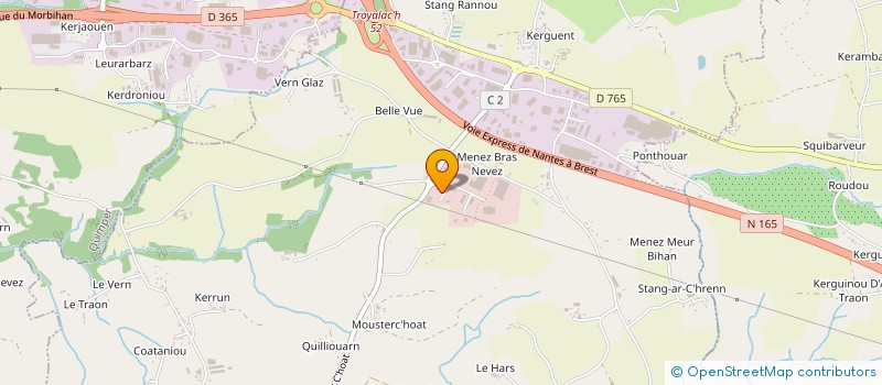 localisation de l'entreprise A.V. 10 à SAINT-EVARZEC