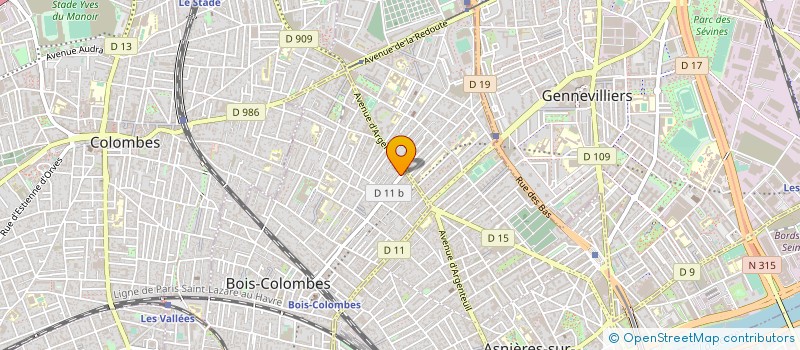 localisation de l'entreprise A.V à BOIS-COLOMBES