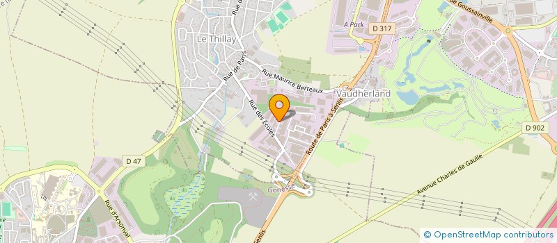 localisation de l'entreprise A.V.B.  LE THILLAY