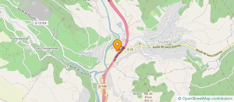 localisation de l'entreprise A V B PLOMBERIE  SOUBES