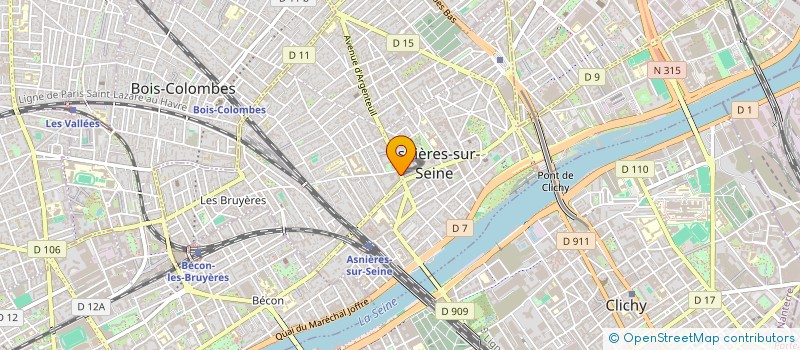 localisation de l'entreprise A.V. BUSINESS à ASNIERES-SUR-SEINE