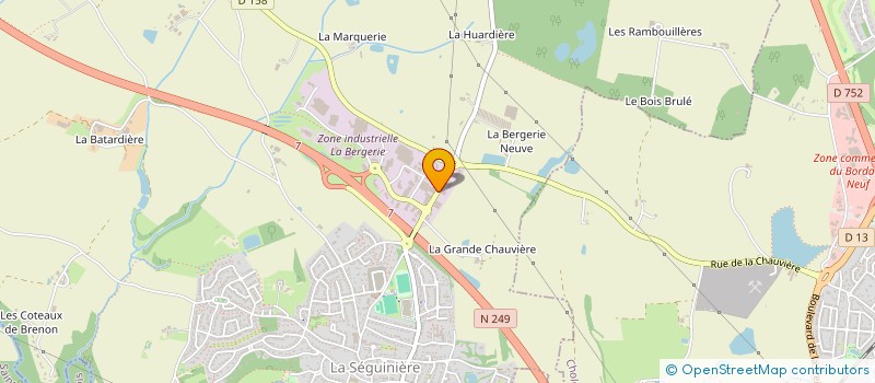 localisation de l'entreprise A.V.C.G. à LA SEGUINIERE