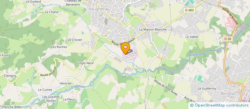 localisation de l'entreprise A.V.N à VAUGNERAY