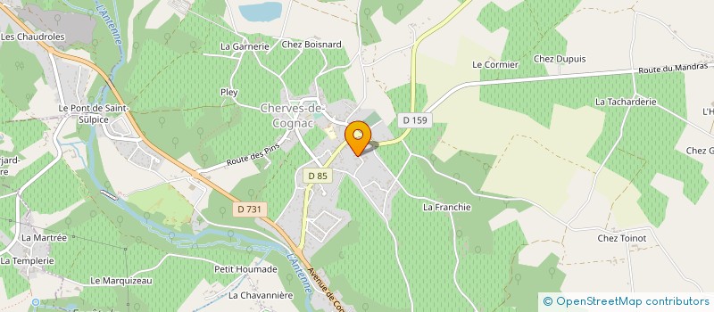 localisation de l'entreprise A.V.O.C.A.T.I.P.  VAL-DE-COGNAC