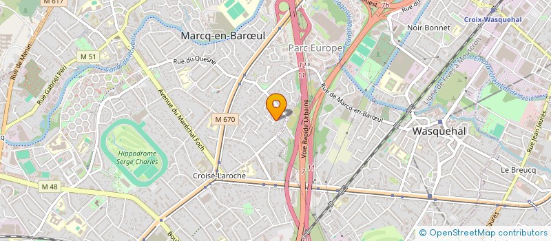 localisation de l'entreprise A.V.O. IMMOBILIER à MARCQ-EN-BARŒUL