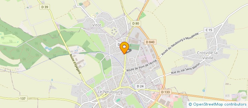 localisation de l'entreprise A.V.P.C.  LE NEUBOURG