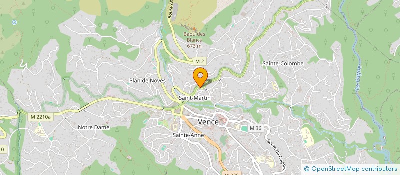 localisation de l'entreprise A.V.P MIROITERIE à VENCE