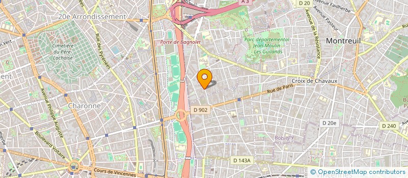 localisation de l'entreprise A.V.S. à BAGNOLET