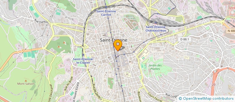 localisation de l'entreprise A.V.S.  SAINT-ETIENNE