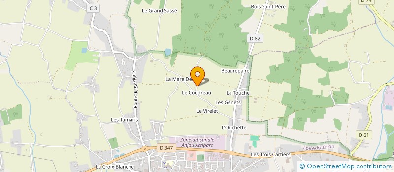 localisation de l'entreprise A. VILLEMIN à LOIRE-AUTHION