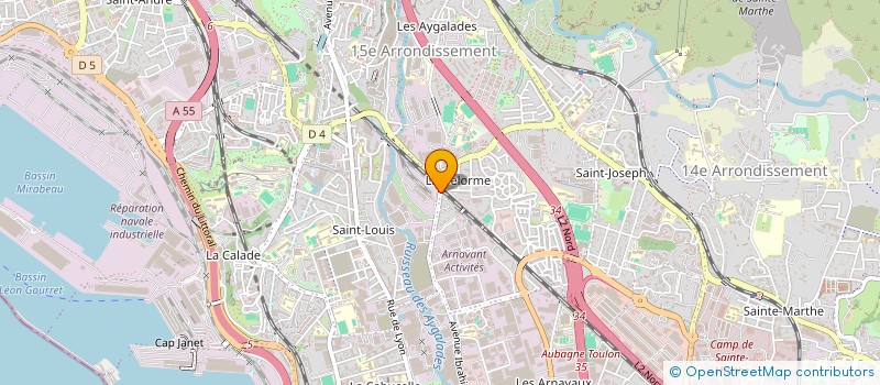 localisation de l'entreprise A VOTRE FENETRE à MARSEILLE 15EME