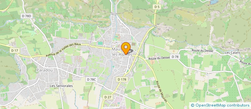 localisation de l'entreprise A VOTRE SERVICE à MAUSSANE-LES-ALPILLES