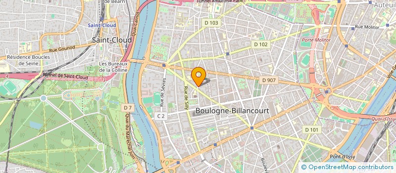 localisation de l'entreprise A.W. CONSEIL  BOULOGNE-BILLANCOURT