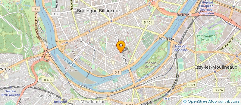 localisation de l'entreprise A.W.D LOCATION à BOULOGNE-BILLANCOURT