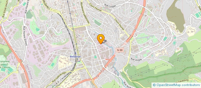 localisation de l'entreprise A.W.H.  SAINT-ETIENNE