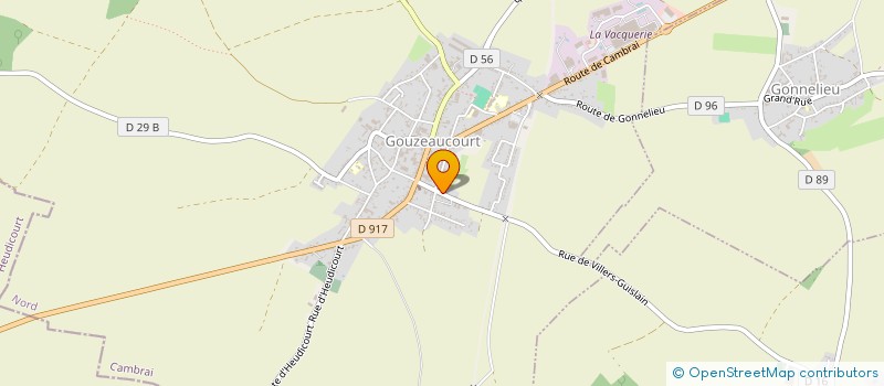 localisation de l'entreprise A.W.M (ASSOCIATION WOOLFY MECANIQUE)  GOUZEAUCOURT