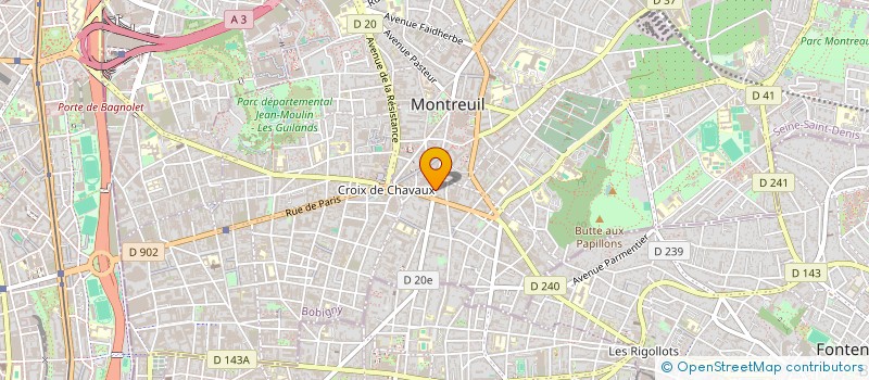 localisation de l'entreprise A.W.P DEPANNAGE à MONTREUIL