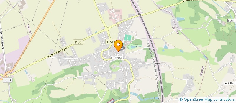 localisation de l'entreprise A.X.E.M  DIEMOZ