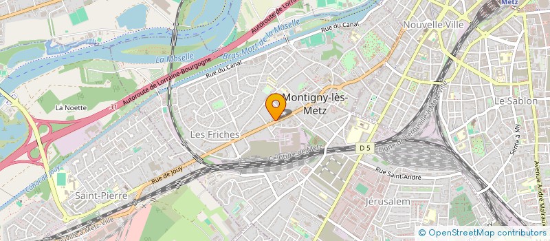 localisation de l'entreprise A.X.L'HAIR à MONTIGNY-LES-METZ