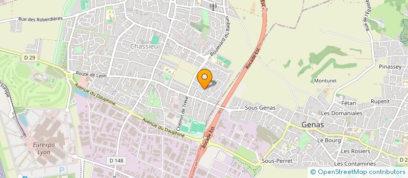 localisation de l'entreprise A.X.V CHASSIEU  CHASSIEU