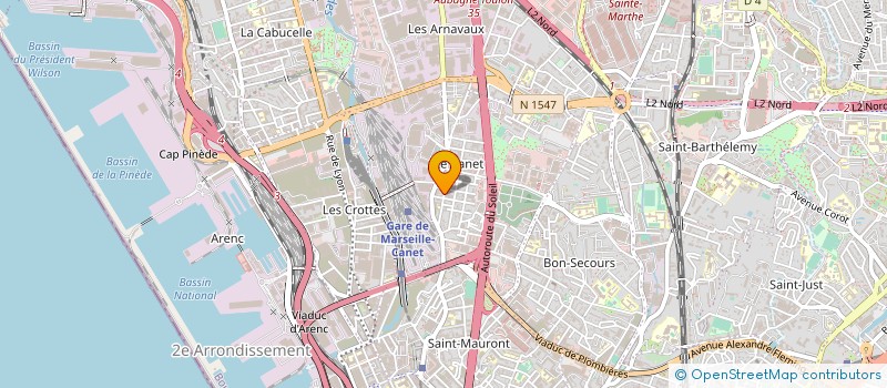 localisation de l'entreprise A.Y.A.Z. BATIMENT à MARSEILLE