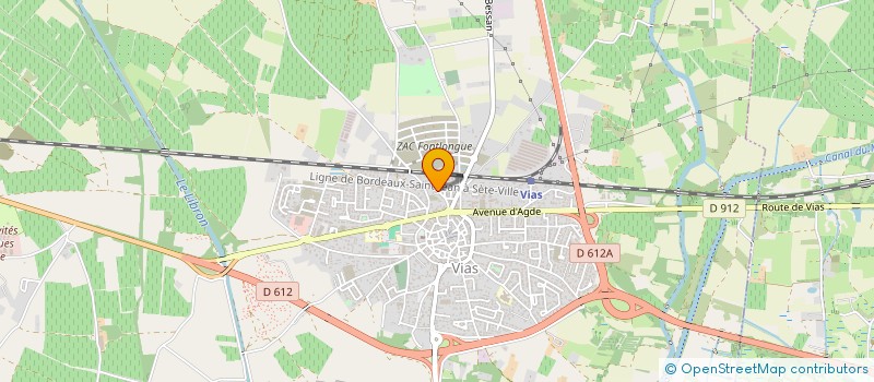 localisation de l'entreprise A Y FRUITS ET LEGUMES  VIAS