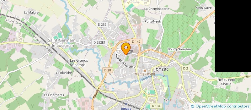 localisation de l'entreprise A.Y. GOURAUD à JONZAC