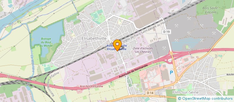 localisation de l'entreprise A.Z.A AUTOMOBILES  AUBERGENVILLE