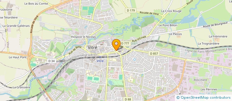 localisation de l'entreprise A.Z.J. BRETAGNE  VITRE