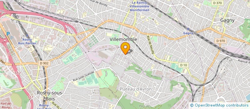localisation de l'entreprise A.Z. PRO-NET à VILLEMOMBLE