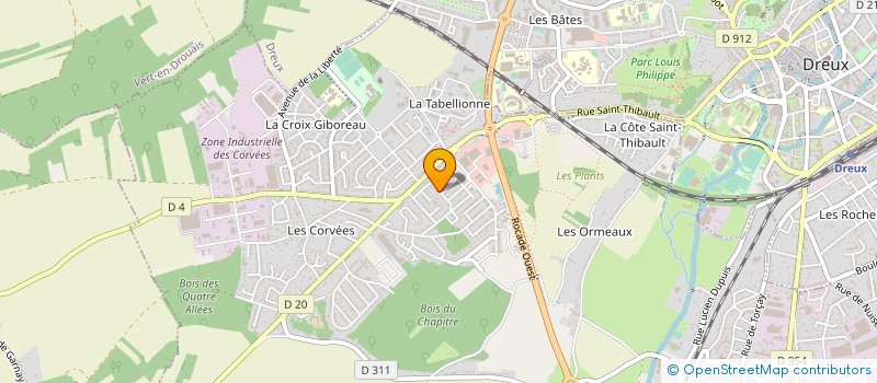 localisation de l'entreprise A.Z.R. AUTO à VERNOUILLET