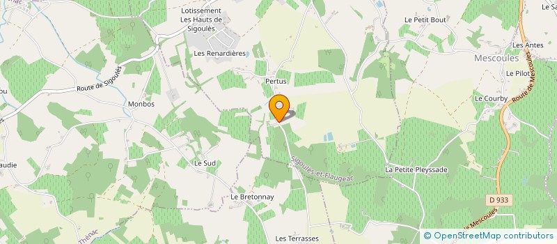 localisation de l'entreprise A-Z RENOVATIONS  SIGOULES-ET-FLAUGEAC