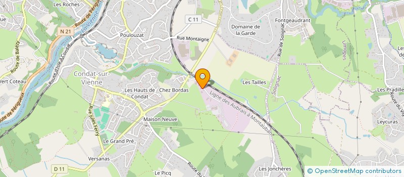 localisation de l'entreprise A.Z T.P. TERRASSEMENT à CONDAT-SUR-VIENNE