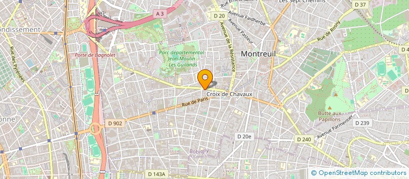 localisation de l'entreprise A Z TRANSPORT à MONTREUIL