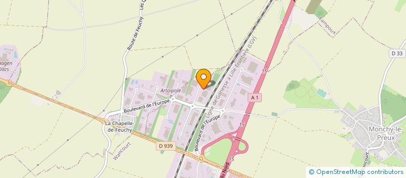 localisation de l'entreprise A1 LOGISTICS à MONCHY-LE-PREUX