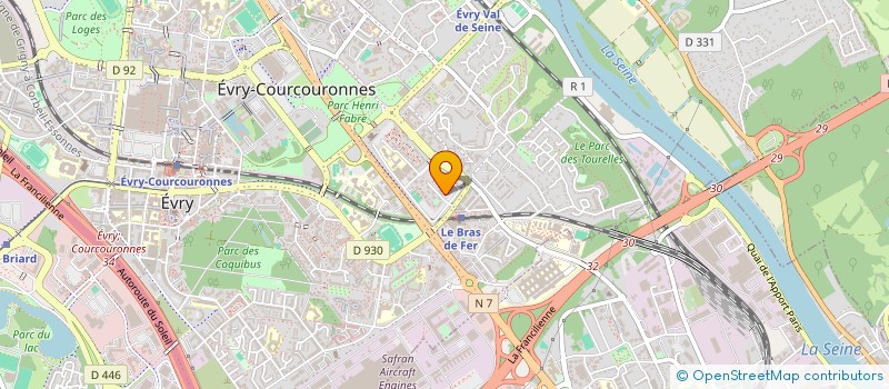 localisation de l'entreprise A15 à EVRY-COURCOURONNES