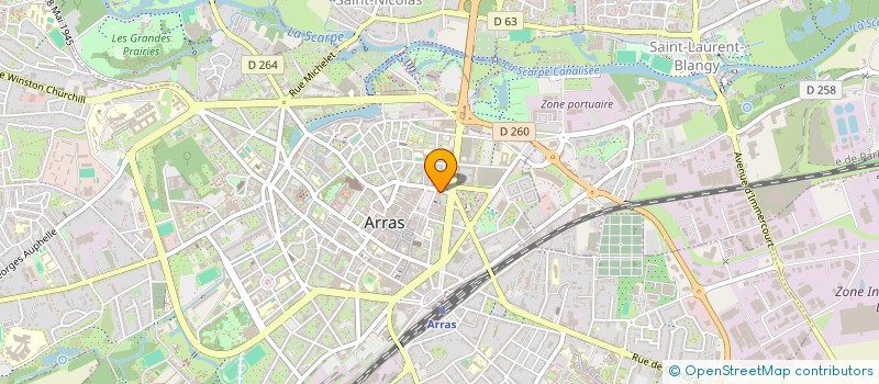 localisation de l'entreprise A2 ARCHITECTE URBANISME-DESIGNS à ARRAS