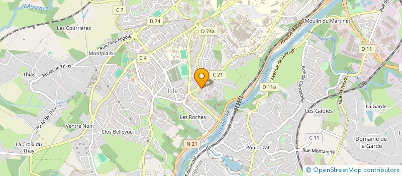 localisation de l'entreprise A2 AUDITION à ISLE