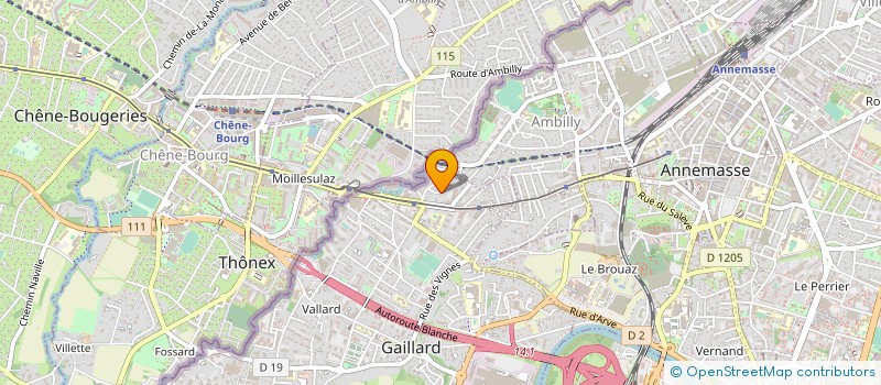 localisation de l'entreprise A2 COMMUNICATION  GAILLARD