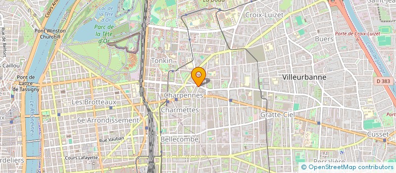 localisation de l'entreprise A2 CONSTRUCTION ET RENOVATION  VILLEURBANNE