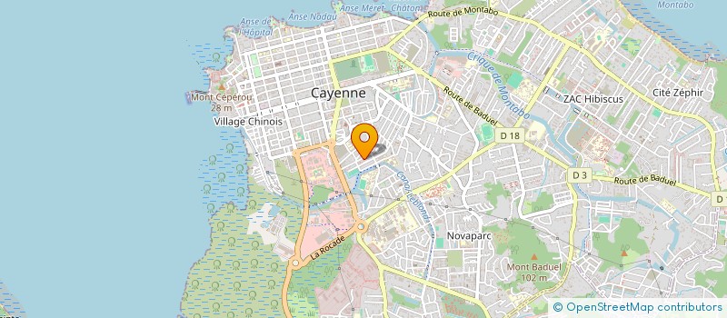 localisation de l'entreprise A2 DESIGN SIAE - STRUCTURES D'INSERTION PAR L'ACTIVITE ECONOMIQUE à CAYENNE